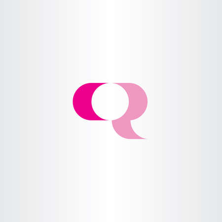 q sign symbol magenta iconのイラスト素材