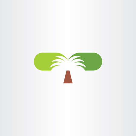 palm tree clip art vector iconのイラスト素材