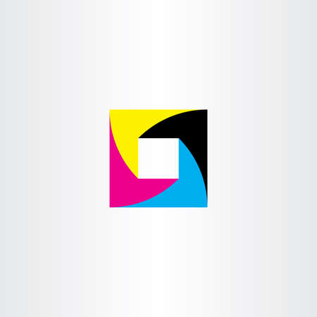 square cmyc printing symbol design elementのイラスト素材