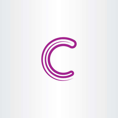 purple c letter vector element iconのイラスト素材