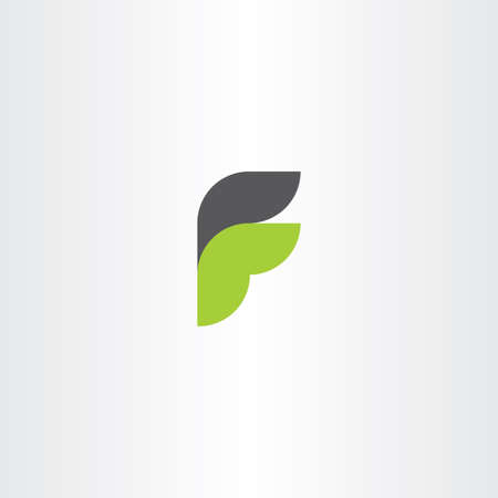f letter green black symbolのイラスト素材