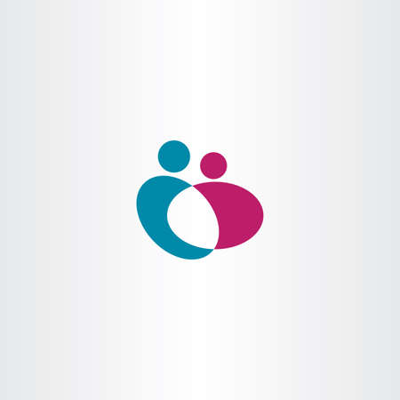 man and girl holding hands people iconのイラスト素材