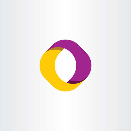 o letter looped icon vectorのイラスト素材