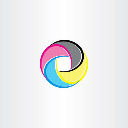 print symbol icon cmyk colorのイラスト素材