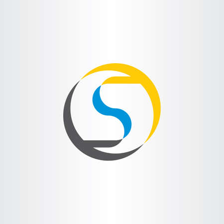 s symbol letter circle vector designのイラスト素材