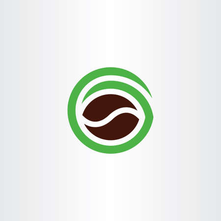 coffee bean natural organic symbol vectorのイラスト素材