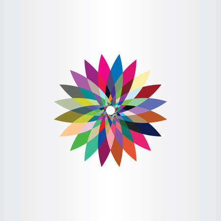 colorful leaves icon flower symbol signのイラスト素材