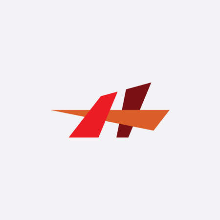 h element letter icon symbol vectorのイラスト素材