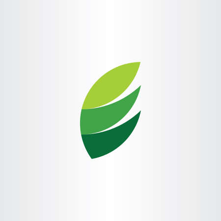 e letter green icon leaf natural symbolのイラスト素材