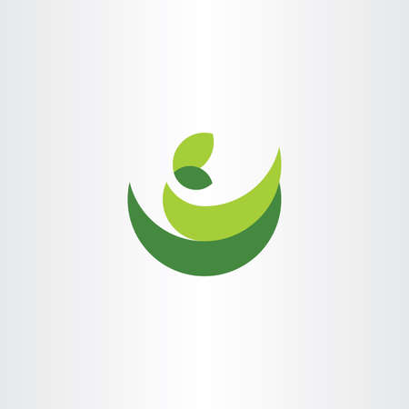 organic bio green symbol natural leaves sign vectorのイラスト素材
