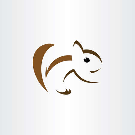 squirrel stylized icon vector sign designのイラスト素材