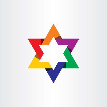 colorful star icon background symbol design elementのイラスト素材