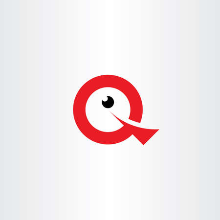 letter q happy smile face vector icon designのイラスト素材