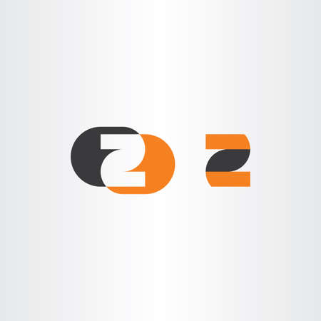 z black orange icon symbol elementのイラスト素材