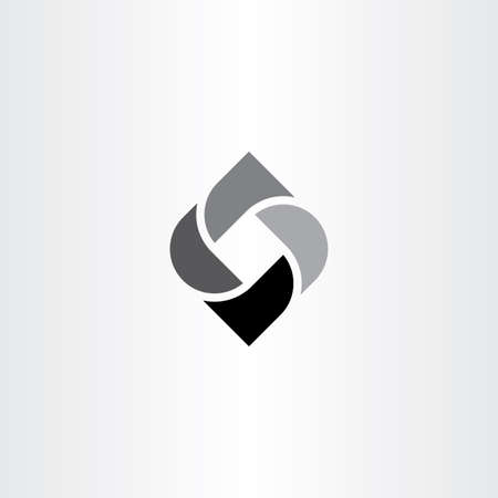 black abstract business symbol icon elementのイラスト素材