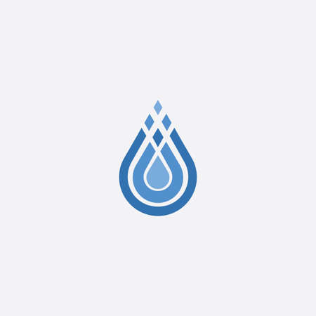 stylized water drop symbol vector elementのイラスト素材
