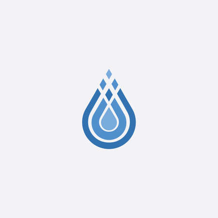 Illustration for stylized water drop symbol vector element - Royalty Free Image