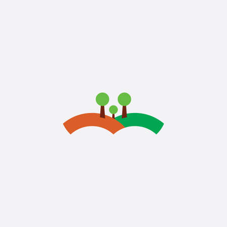 landscape icon illustration designのイラスト素材