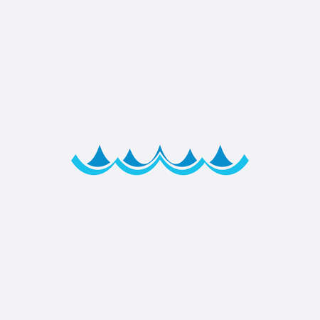 ocean water waves icon vector symbol designのイラスト素材