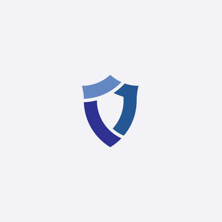 security shield icon vector blue designのイラスト素材