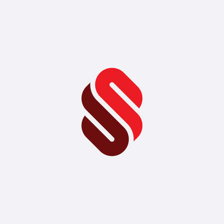 s letter vector sign red icon designのイラスト素材
