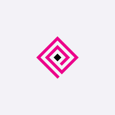 square letter p spiral vector designのイラスト素材