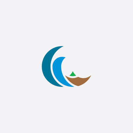 tsunami water wave icon vector symbolのイラスト素材