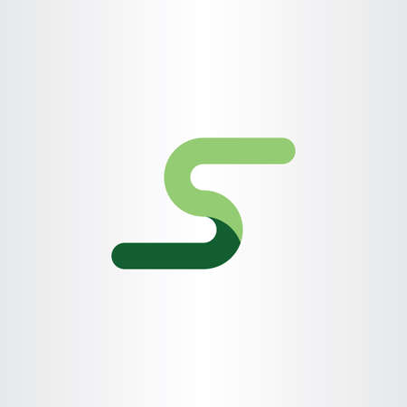 symbol s letter green icon sign elementのイラスト素材