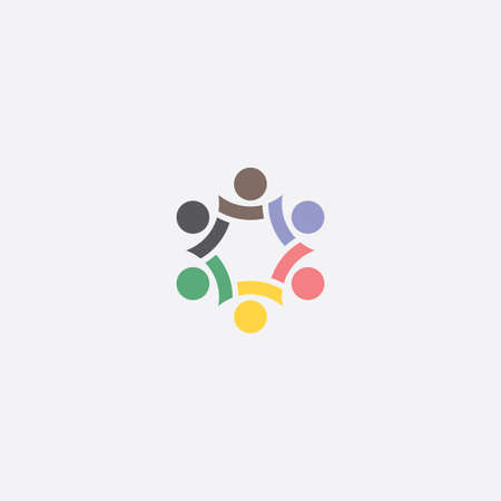 team friends people icon vector design elementのイラスト素材
