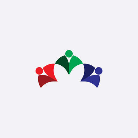 abstract business people rgb icon designのイラスト素材