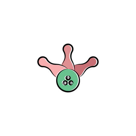 bowling vector symbol icon design elementのイラスト素材