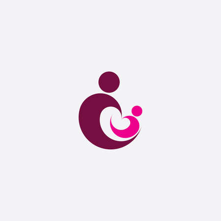 mother and baby playing vectorのイラスト素材