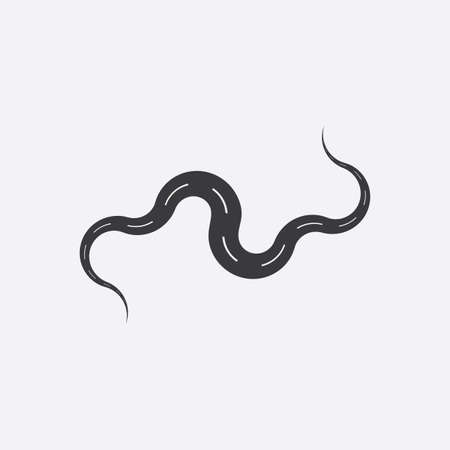 highway curvature road vector icon designのイラスト素材