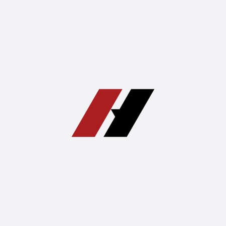 h red black icon letter symbol designのイラスト素材