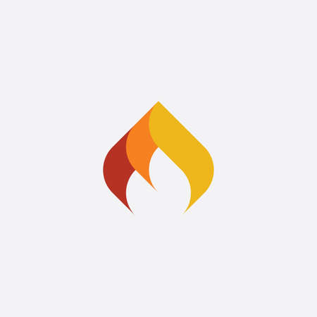 fire icon vector element burning flameのイラスト素材