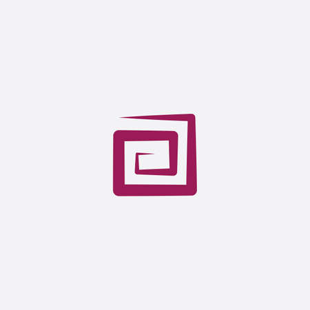 stylized square spiral icon vector designのイラスト素材