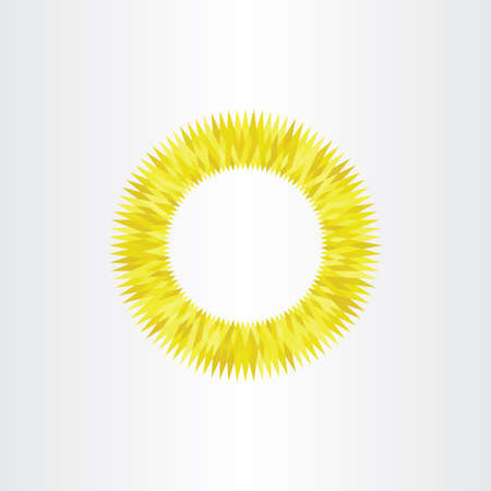 sun icon abstract yellow circle background vectorのイラスト素材