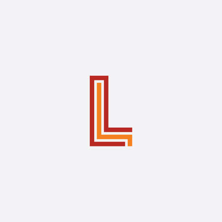 l icon letter symbol sign elementのイラスト素材