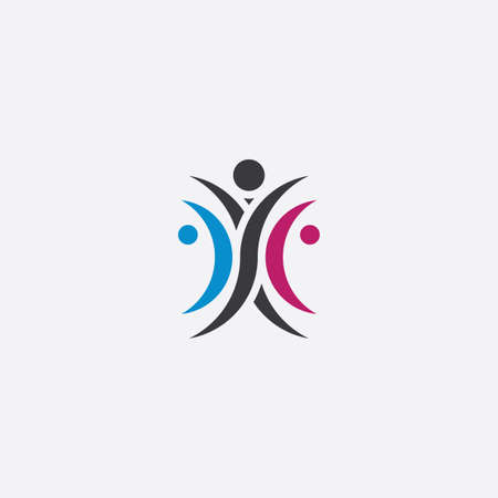 people icon parent and children designのイラスト素材
