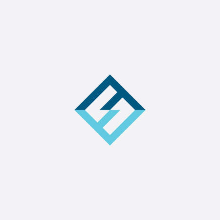 number 5 blue letter s symbol designのイラスト素材