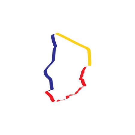 chad map icon vector symbol signのイラスト素材