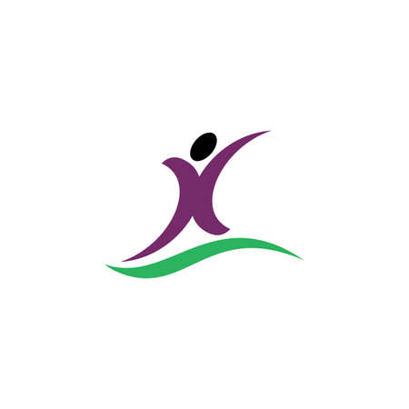 man walking health icon vectorのイラスト素材