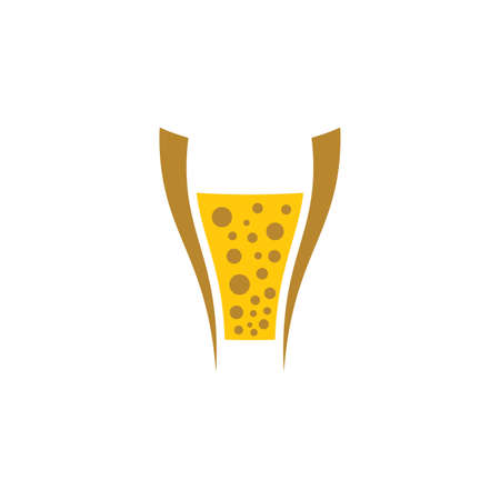 beer sign stylized vector design elementのイラスト素材