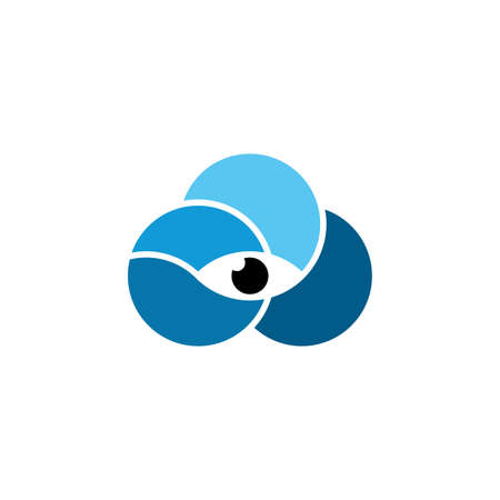 eye in cloud vector icon design elementのイラスト素材