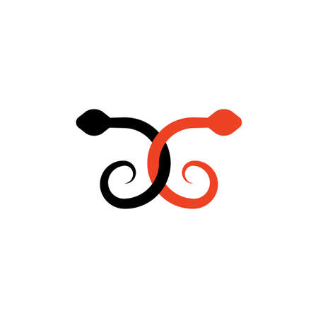 snakes letter x symbol iconのイラスト素材