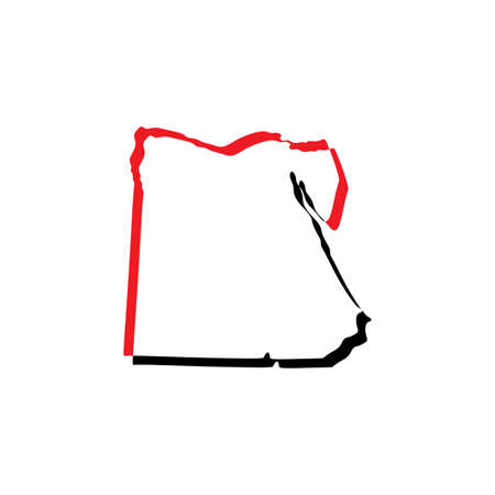 egypt map vector icon design elementのイラスト素材