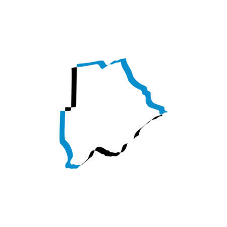 botswana map icon vector symbol elementのイラスト素材