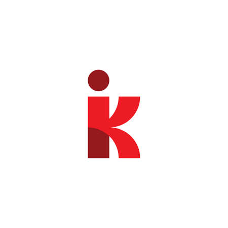 red  letter icon k symbol design elementのイラスト素材