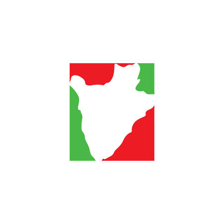 burundi map icon country vectorのイラスト素材