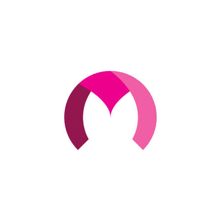 letter m purple magenta symbolのイラスト素材